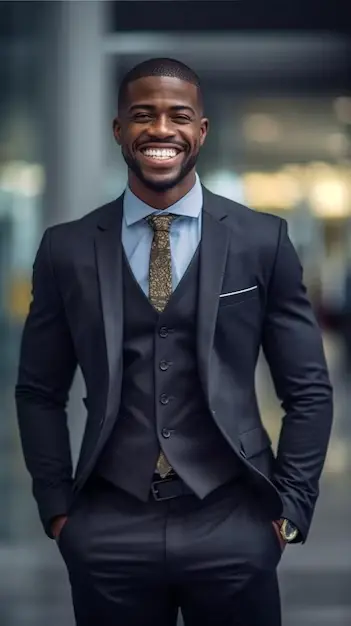Photo black men businessman with smile face 911330 1733
